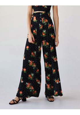 Black Dots Pattern Decorated Pants