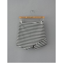 Black+white Stripe Pattern Decorated Skirt